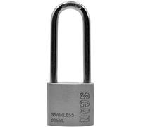 Scan Stainless Steel Padlock 38mm Long Shackle