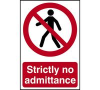 Scan Strictly No Admittance - PVC 200 x 300mm SCA0608