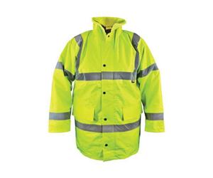 Scan Uc803 Hi-Vis Motorway Jacket Coat Yellow - M (41In) Scahvmjm