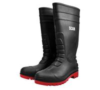 Scan W-6038 BLACK Safety Wellingtons Uk 8 Eur 42
