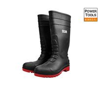 Scan W-6038 BLACK Safety Wellingtons Uk 9 Eur 43