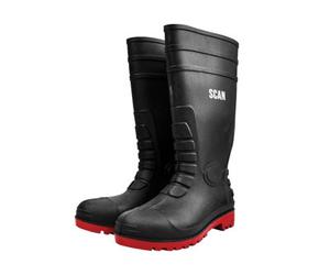 Scan W-6038 Black Safety Wellingtons Welly Uk 11 Eur 45 Scafwwell11
