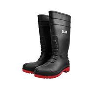 Scan W-6038 Black Safety Wellingtons Welly Uk 7 Eur 41 Scafwwell7