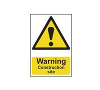 Scan Warning Construction Site - Pvc Sign 200 X 300mm Multi Colour (200 X 300mm)