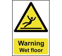 Scan Warning Wet Floor Sign 200mm 300mm Standard