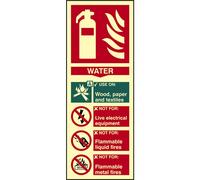 Scan 1590 Fire Extinguisher Composite Water - Photoluminescent 75 X 200Mm
