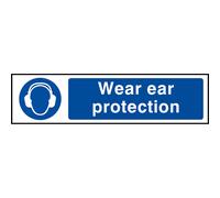 Scan Wear Ear Protection Sign 200mm 50mm Standard