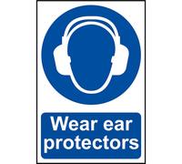 Scan Wear Ear Protectors Sign 200mm 300mm Standard