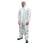 Scan 2503 EXTRA LARGE Chemical Splash Resistant Disposable Coverall White Type 5/6 Xl (42-45In)