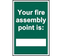 Scan 1526 Your Fire Assembly Point Is - Pvc Sign 200 X 300Mm