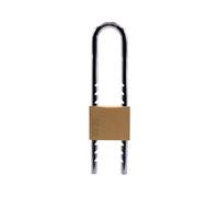 Scan SCAPLBSLIDE Brass Padlock 50mm Sliding Shackle, 3 Keys