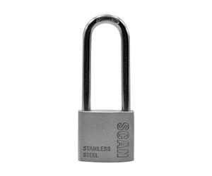 Scan ZB111-38L Stainless Steel Padlock 38Mm Long Shackle