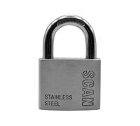SCAN SCAPLSS50 Stainless Steel Padlock, Silver