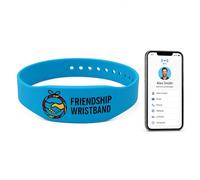 ScanAndBuyWall Friendship & Networking NFC Wristband for Teens and Events - Adjustable Skin-Safe Silicone Bracelet - Store Contact or Personal Information for Networking, Community & Business Use
