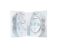 Scanavo 5 x 6-Disc Overlap Clear CD DVD Blu Ray Disc Case With 32mm Spine - To Hold 6 Discs. Outer Sleeve to Hold Inlay Artwork