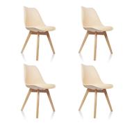 SCANDI 4 | Pack of 4 - Shell chair Beige