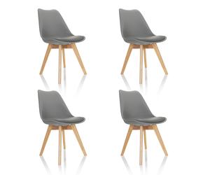 SCANDI 4 pack - Shell chair Grey