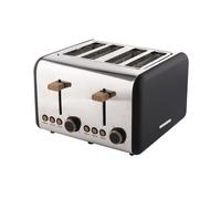 Scandi 4 Slice Toaster Matte Black with Wood Effect Hamilton Beach Black One Size