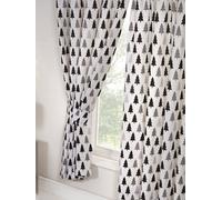 Scandi Bear Forest Bedroom Range Kids White/Grey/Black - Duvet Cover Set, Fitted Sheet Set & Curtains Available (72" Curtains)