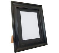 Scandi Black Picture Photo Frame with Black Mount 6 x 4 Image Size 4 x 3