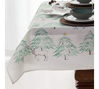 Scandi Christmas Table Cloths - Modern Nordic Design (220cm x 150cm, Contemporary)