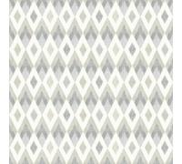 Scandi Diamond Wallpaper - Trellis Silver Grey Glitter Textured Vinyl, Contemporary Modern Feature Wall