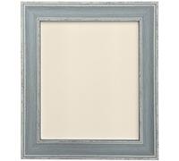 Scandi Distressed Blue Picture Photo Frame with Ivory Backing Board 14 x 11 inch