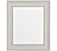 Scandi Distressed Pale Grey Photo Picture Frame with White Backing Board 20 x 16 (Plastic Glass)