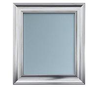 Scandi Distressed Silver Picture Photo frame with Blue Backing Board 21 x 10 inch
