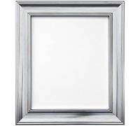 Scandi Distressed Silver Picture Photo frame with White Backing Board 40 x 40 cm
