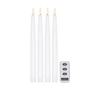 Scandi Essentials Bright LED-candle 28.5 cm 4-pack with remote control White