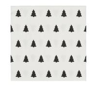 Scandi Essentials Linen trees serviette 33x33 cm 20-pack black-white