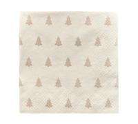 Scandi Essentials Linen trees serviette 33x33 cm 20-pack sand