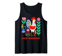 Scandi Folk Art Rooster God Morgon Chicken Farm Tank Top