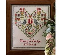 Scandi Heart Wedding Sampler Cross Stitch kit