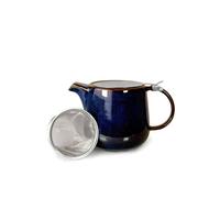 Scandi Home 1L Bergen Blue Reactive Glaze Infuser Teapot with Stainless Steel Lid in Dark Blue Scandi Home Dark Blue