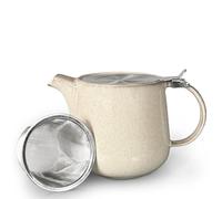 Scandi Home Bergen 1L Ceramic Infuser Teapot - Reactive Glaze Cream Finish, Stoneware Ceramic with Stainless Steel Infuser, Loose Leaf Tea or Teabags, Non-Drip Spout, Dishwasher Safe