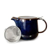 Scandi Home Bergen Blue Reactive Glaze 1 Litre Infuser Teapot | Stainless Steel Lid | Loose Leaf Tea | Dishwasher Safe | Nordic Artisan Teapot Gift