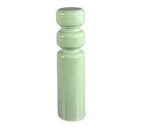Scandi Home Large Sage Green Wooden Pepper Mill - 22.5cm Gloss Painted Beaded Design with Ceramic Grinder, Durable Refillable Wooden Salt or Pepper Grinder, Modern Scandinavian Kitchen Style