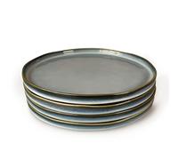 Scandi Home Oslo Ceramic Tableware Set - Reactive Glaze Finish - Oatmeal or Blue - 16 Piece, 12 Piece or Sets of 4 - Durable, Microwave & Dishwasher Safe Stoneware (Blue, Dinner Plate)