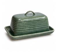 Scandi Home Reactive Glaze Paris Butter Dish with Lid - Stoneware Butter Keeper & Storage Dish, Reactive Glaze Kitchen Butter Container