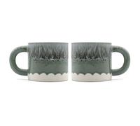 Scandi Home Set of 2 480ml Terra Fusion Ombre Reactive Glaze Ceramic Mugs (Grey & Green)