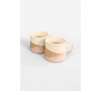 Scandi Home Set of 2 600ml Terra Fusion Hand Painted Reactive Glaze Ceramic Mugs in Stone Scandi Home Stone