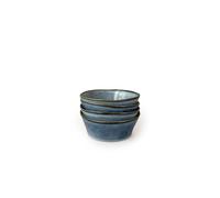 Scandi Home Set of 4 17.5cm Oslo Blue Reactive Glaze Ceramic Bowls in Light Blue Scandi Home Light Blue
