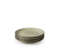 Scandi Home Set Of 4 Fika Ceramic Oatmeal Reactive Glaze Side Plates