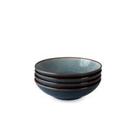 Scandi Home Set Of 4 Stavanger 21Cm Blue Reactive Glaze Ceramic Pasta Bowls