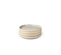 Scandi Home Set of 4 Stockholm 20cm Oatmeal Reactive Glaze Ceramic Side Plates in Cream Scandi Home Cream
