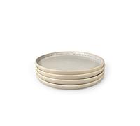 Scandi Home Set of 4 Stockholm 27cm Oatmeal Reactive Glaze Ceramic Dinner Plates in Cream Scandi Home Cream