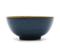 Scandi Home Set of Four Stavanger 15cm Blue Reactive Glaze Ceramic Cereal Bowls - Dark Blue