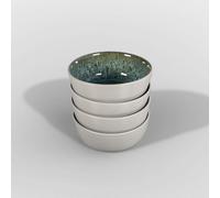 Scandi Home Set Of Four Stockholm 17Cm Blue Reactive Glaze Ceramic Bowls